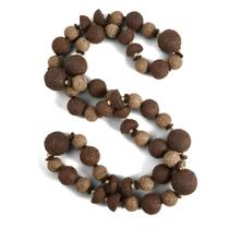 COLAR DECORATIVO EM PALHA DE CAFE MARROM 115cm MART