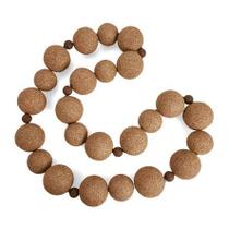 COLAR DECORATIVO EM PALHA DE CAFE MARROM 123cm MART