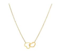 Colar Delicado Corações Laçados Elegante Liga De Zinco