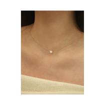 Colar Delicado Minimalista com Zircônia Cúbica - Corrente de Aço Inoxidável