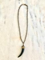 colar dente preto