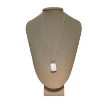 Colar Diamantado Prata 925 Howlita Polida - P. Vecchio Joias Colar Diamantado Prata 925 Howlita Polida - P. Vecchio Joias