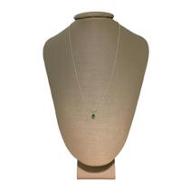 Colar Diamantado Prata 925 Zircônia Cor Esmeralda P. Vecchio Colar Diamantado Prata 925 Zircônia Cor Esmeralda P. Vecchio