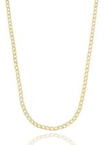 Colar Diana Corrente Grumet 3mm banhado em ouro 18k