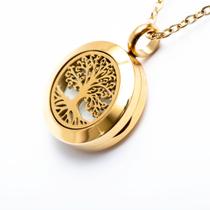 Colar Difusor Árvore da Vida Raíz em AÇO INOXIDÁVEL - ANTIALÉRGICO - DOURADO Colar Difusor Árvore da Vida Raíz em AÇO INOXIDÁVEL - ANTIALÉRGICO - DOURADO