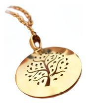 Colar Difusor de Aromas Dourado Pessoal Aromaterapia Aço Horganah