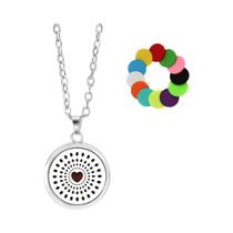 Colar Difusor De Óleo Essencial Em Aço Inoxidável Para Mulheres, Pingente De Joia De Aromaterapia