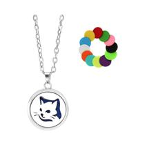 Colar Difusor De Óleo Essencial Em Aço Inoxidável Para Mulheres, Pingente De Joia De Aromaterapia