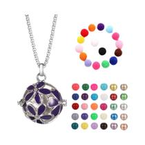 Colar Difusor De Óleo Essencial Para Aromaterapia Com Design De Gaiola De Pássaro E Corrente De Aço