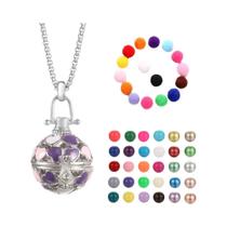 Colar Difusor De Óleo Essencial Para Aromaterapia Com Design De Gaiola De Pássaro E Corrente De Aço