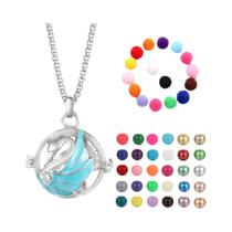 Colar Difusor De Óleo Essencial Para Aromaterapia Com Design De Gaiola De Pássaro E Corrente De Aço