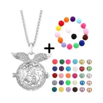 Colar Difusor De Óleo Essencial Para Aromaterapia Com Design De Gaiola De Pássaro E Corrente De Aço