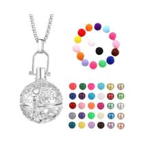 Colar Difusor De Óleo Essencial Para Aromaterapia Com Design De Gaiola De Pássaro E Corrente De Aço