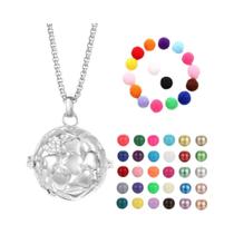 Colar Difusor De Óleo Essencial Para Aromaterapia Com Design De Gaiola De Pássaro E Corrente De Aço