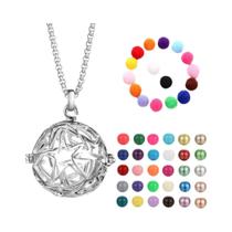 Colar Difusor De Óleo Essencial Para Aromaterapia Com Design De Gaiola De Pássaro E Corrente De Aço