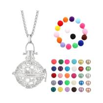 Colar Difusor De Óleo Essencial Para Aromaterapia, Design De Gaiola De Pássaro Com Cristal E Colar Difusor De Óleo Essencial Para Aromaterapia, Design De Gaiola De Pássaro Com Cristal E