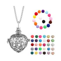 Colar Difusor De Óleo Essencial Para Aromaterapia, Design De Gaiola De Pássaro Com Cristal E Colar Difusor De Óleo Essencial Para Aromaterapia, Design De Gaiola De Pássaro Com Cristal E