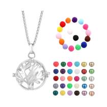 Colar Difusor De Óleo Essencial Para Aromaterapia, Design De Gaiola De Pássaro Com Cristal E Colar Difusor De Óleo Essencial Para Aromaterapia, Design De Gaiola De Pássaro Com Cristal E