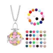 Colar Difusor De Óleo Essencial Para Aromaterapia, Design De Gaiola De Pássaro Com Cristal E Colar Difusor De Óleo Essencial Para Aromaterapia, Design De Gaiola De Pássaro Com Cristal E