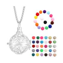 Colar Difusor De Óleo Essencial Para Aromaterapia, Design De Gaiola De Pássaro Com Cristal E Colar Difusor De Óleo Essencial Para Aromaterapia, Design De Gaiola De Pássaro Com Cristal E