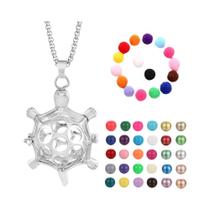 Colar Difusor De Óleo Essencial Para Aromaterapia, Design De Gaiola De Pássaro Com Cristal E Colar Difusor De Óleo Essencial Para Aromaterapia, Design De Gaiola De Pássaro Com Cristal E