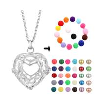 Colar Difusor De Óleo Essencial Para Aromaterapia, Design De Gaiola De Pássaro Com Cristal E Colar Difusor De Óleo Essencial Para Aromaterapia, Design De Gaiola De Pássaro Com Cristal E