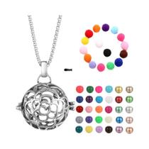 Colar Difusor De Óleo Essencial Para Aromaterapia, Design De Gaiola De Pássaro Com Cristal E Colar Difusor De Óleo Essencial Para Aromaterapia, Design De Gaiola De Pássaro Com Cristal E
