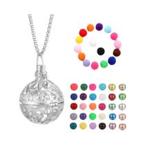 Colar Difusor De Óleo Essencial Para Aromaterapia, Design De Gaiola De Pássaro Com Cristal E Colar Difusor De Óleo Essencial Para Aromaterapia, Design De Gaiola De Pássaro Com Cristal E