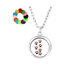 Colar Difusor De Óleos Essenciais Árvore Da Vida Em Aço Inoxidável Com Pingente Medalhão Para