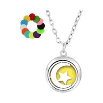 Colar Difusor De Óleos Essenciais Árvore Da Vida Em Aço Inoxidável Com Pingente Medalhão Para Colar Difusor De Óleos Essenciais Árvore Da Vida Em Aço Inoxidável Com Pingente Medalhão Para