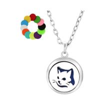 Colar Difusor De Óleos Essenciais Árvore Da Vida Em Aço Inoxidável Com Pingente Medalhão Para