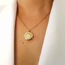 Colar Difusor Girassol em AÇO INOXIDÁVEL - ANTIALÉRGICO - DOURADO Colar Difusor Girassol em AÇO INOXIDÁVEL - ANTIALÉRGICO - DOURADO