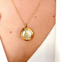 Colar Difusor Nossa Senhora em AÇO INOXIDÁVEL - Dourado Colar Difusor Nossa Senhora em AÇO INOXIDÁVEL - Dourado