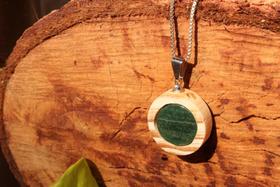 Colar Difusor Pessoal Lua Cheia - Quartzo Verde