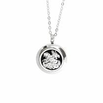 Colar Difusor São Jorge em AÇO INOXIDÁVEL - ANTIALÉRGICO