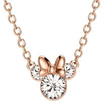Colar Disney Minnie Mouse June Birthstone banhado a prata