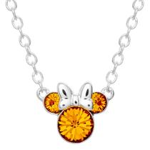 Colar Disney Minnie Mouse November Birthstone banhado a prata Colar Disney Minnie Mouse November Birthstone banhado a prata