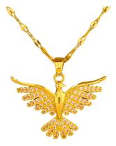 Colar Divino Espirito Santo Pomba Banhado Ouro 18k Zircônia Colar Divino Espirito Santo Pomba Banhado Ouro 18k Zircônia
