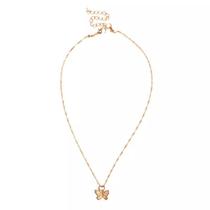 Colar Dourado Borboleta Delicado Pingente Colar Dourado Borboleta Delicado Pingente