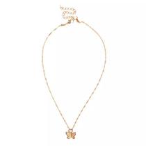 Colar Dourado Borboleta Delicado Pingente Colar Dourado Borboleta Delicado Pingente