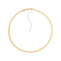 Colar Dourado Chocker De Fita
