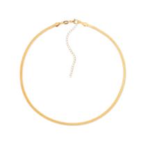 Colar Dourado Chocker de Fita