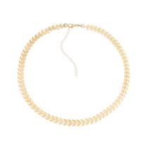 Colar Dourado Chocker de Seta Colar Dourado Chocker de Seta