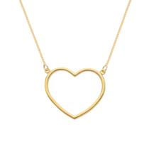 Colar Dourado De Coração Vado Arco