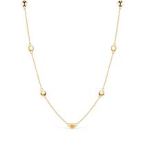 Colar Dourado Esferas 90cm
