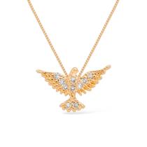 Colar Dourado Espirito Santo Com Zircônia Colar Dourado Espirito Santo Com Zircônia