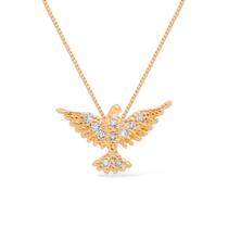 Colar Dourado Espirito Santo com Zircônia Colar Dourado Espirito Santo com Zircônia