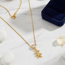 Colar dourado Pingente Menino Zircônia Ouro 45cm corrente dourada Zarpellon Colar dourado Pingente Menino Zircônia Ouro 45cm corrente dourada Zarpellon