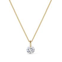 Colar Dourado Ponto de Luz em Zircônia Colar Dourado Ponto de Luz em Zircônia