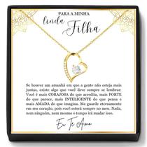 Colar Dourado Presente Para A Minha Linda Filha